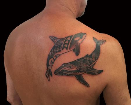 Tattoos - Polynesian Whales - 114667